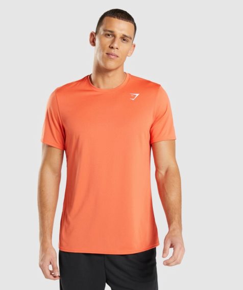 Men's Gymshark Arrival T-Shirts Orange | CA 0D7A35